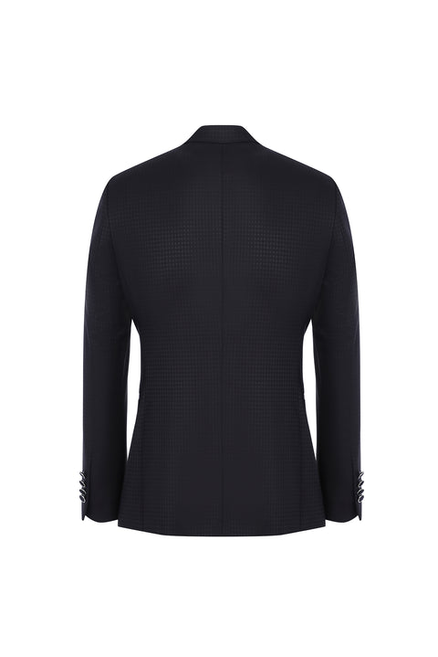 Siyah 7 Drop Slim Fit Dar Kesim Şal Yaka Smokin & Damatlık