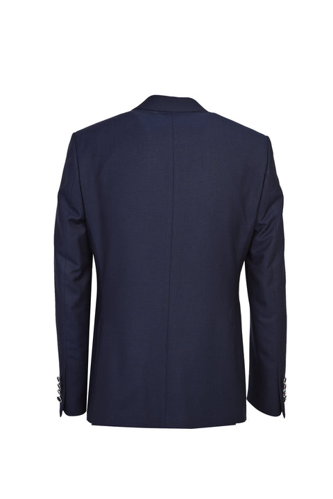 Dark Navy 7 Drop Slim Fit Narrow Cut Pointed Collar Vest Tuxedo & Groom Suit