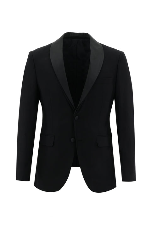 Black 7 Drop Slim Fit Tuxedo & Groom Suit