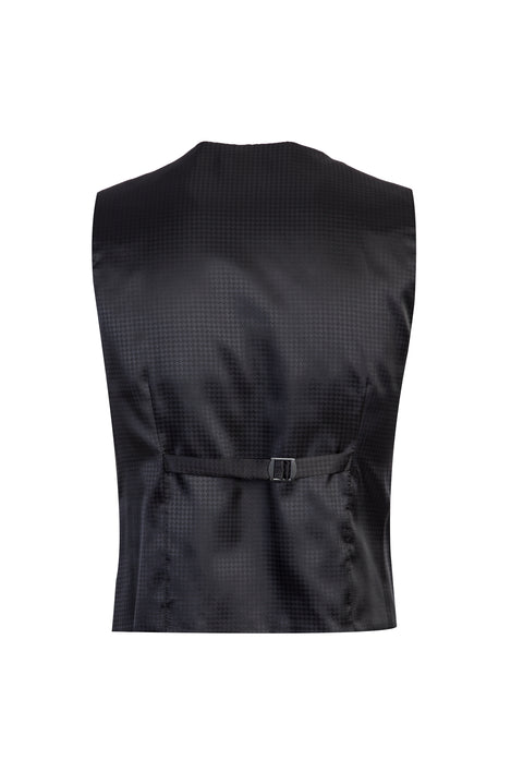 Black Mono-Lace 7 Drop Slim Fit Patterned Tuxedo & Groom Suit