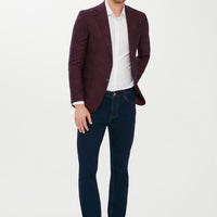 Plum 8 Drop Muscle Fit Long Athletic Cut Patterned Jacket