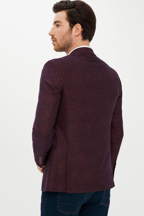 Plum 7 Drop Slim Fit Patterned Jacket