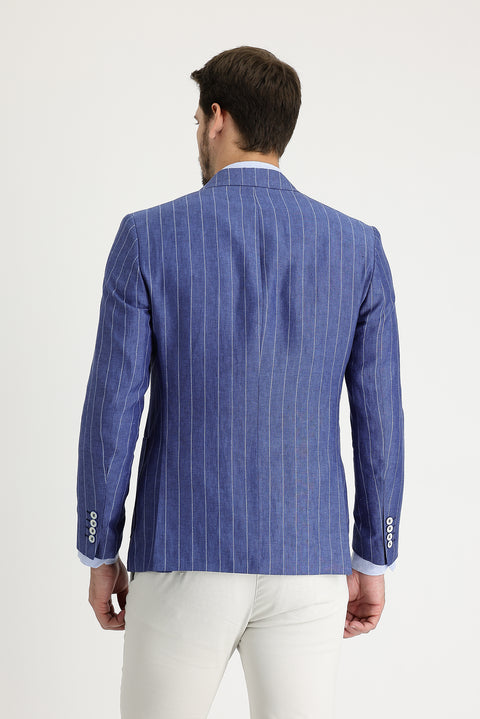 Light Blue 7 Drop Slim Fit Jacket