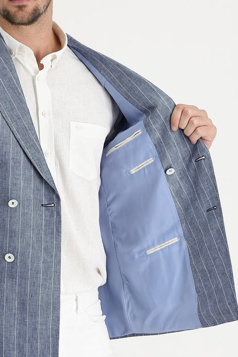 Dark Blue 7 Drop Slim Fit Jacket