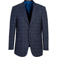 Light Blue 6 Drop Regular Fit Standard Cut AK Plaid Jacket