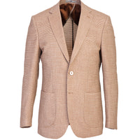 Light Brown 4 Drop Relaxed Fit Casual Cut WHITE EYELET JACKET