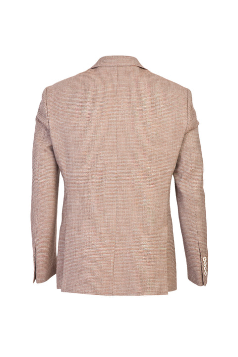 Orta Kahve 7 Drop Slim Fit Dar Kesim Kuşgözü Ceket
