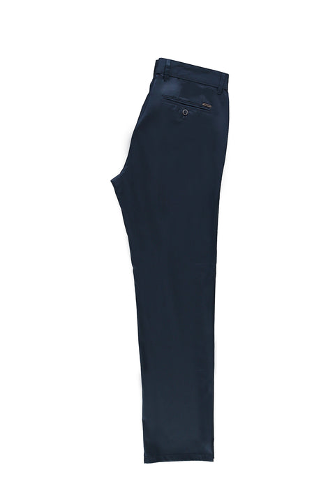 Dark Navy Relaxed Fit Stretch Canvas / Chino Trousers
