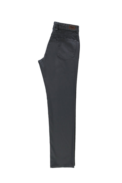 Mid Smoke Slim Fit Narrow Cut SER Canvas / Chino STRETCH Pants