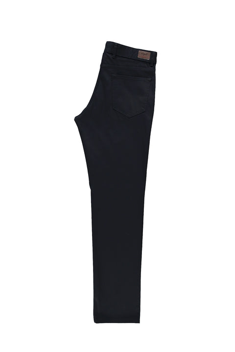 Dark Navy Blue Slim Fit Narrow Cut SER Canvas / Chino Stretch Pants