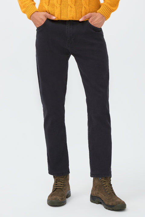 Açık Füme Regular Fit Standart Kesim Likralı Denim Pantolon
