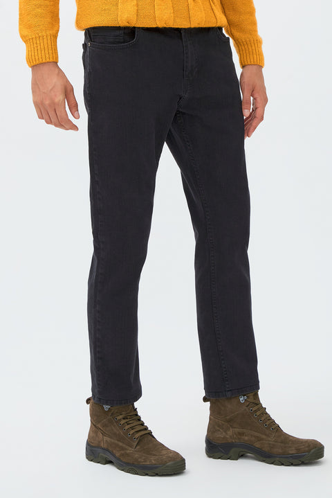 Açık Füme Regular Fit Standart Kesim Likralı Denim Pantolon