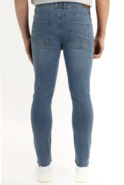 Light Blue Slim Fit Stretch Denim Jeans