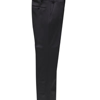 Black 6 Drop Regular Fit Standard Cut Classic Fabric Trousers