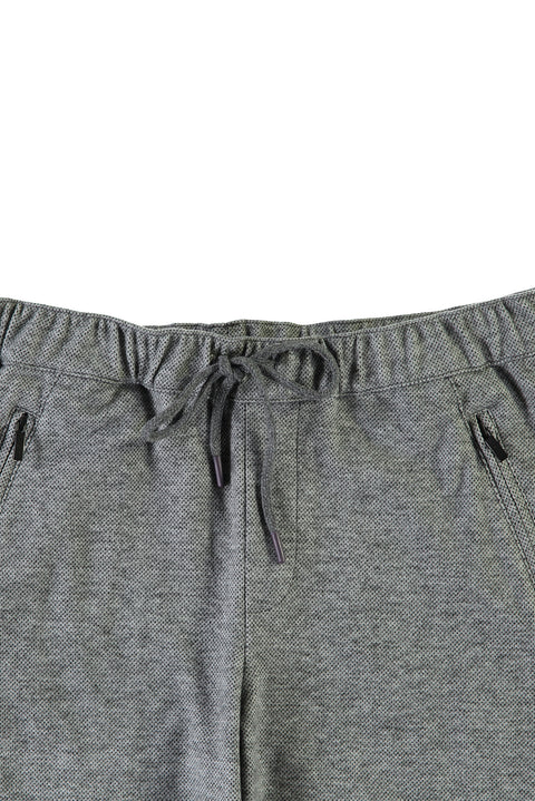 Medium Grey Slim Fit Narrow Cut Jogger Pants with Elastic Waistband and Drawstring