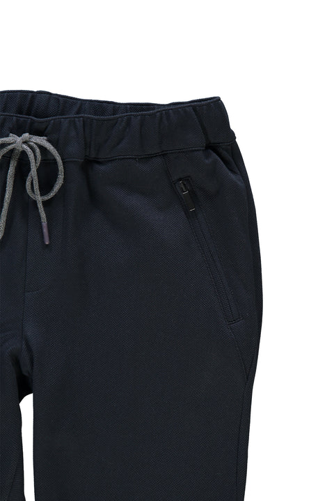 Medium Navy Slim Fit Narrow Cut Jogger Pants with Elastic Waist and Drawstring