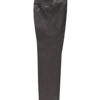 Light Brown 7 Drop Slim Fit Narrow Cut Woolen Buckle Pleated Classic Fabric Trousers