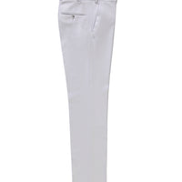 Light Grey 7 Drop Slim Fit Narrow Cut Classic Wool Fabric Trousers