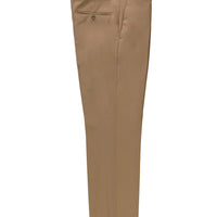 Light Brown 7 Drop Slim Fit Narrow Cut Classic Wool Fabric Trousers