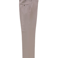 Medium Beige 4 Drop Relaxed Fit Casual Cut Classic Fabric Wool Trousers