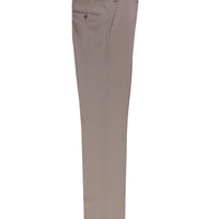 Medium Beige 6 Drop Regular Fit Standard Cut Classic Fabric Wool Trousers