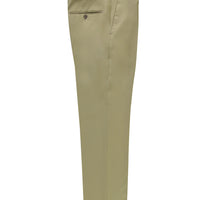 Moss Green 7 Drop Slim Fit Narrow Cut Classic Wool Fabric Trousers