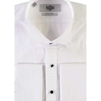 Beyaz Ata Yaka Slim Fit Dar Kesim Pamuk Gömlek