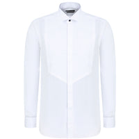 Beyaz Ata Yaka Slim Fit Dar Kesim Pamuk Gömlek