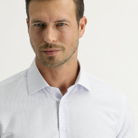 Light Blue Long Sleeve Slim Fit Patterned Shirt