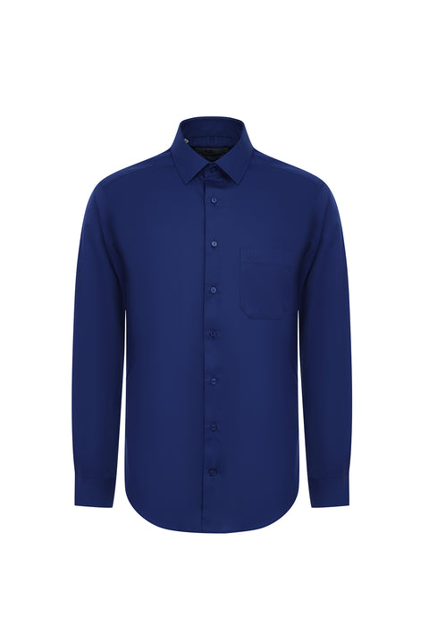 Medium Navy Long Sleeve Non-Iron Classic Shirt