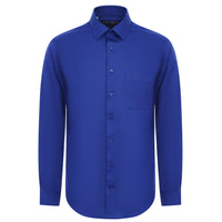 Navy Blue Long Sleeve Non-Iron Classic Cotton Shirt