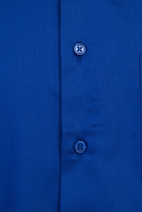 Navy Blue Long Sleeve Non-Iron Classic Cotton Shirt