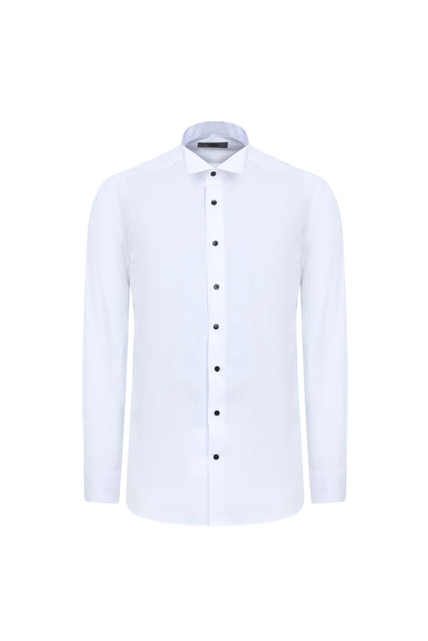 White Wing Collar Classic Cotton Shirt