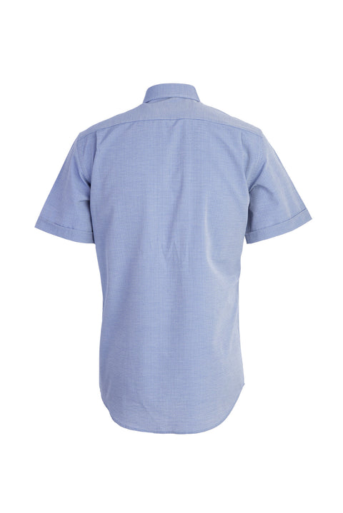 Dark Blue PN Cotton Poly. Patterned Classic Shirt