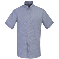 Medium Navy Regular Fit Short Sleeve Patterned Shirt