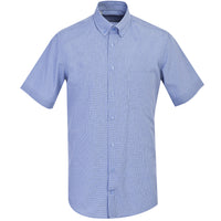 Light Blue Regular Fit Short Sleeve Patterned Shirt