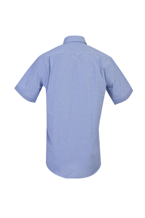 Light Blue Regular Fit Short Sleeve Patterned Shirt