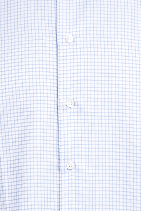 Light Blue Short Sleeve Regular Fit Patterned Shirt