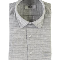 Medium Navy Short Sleeve Regular Fit Patterned Shirt