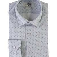 Medium Navy PN Cotton Printed Slim UK Shirt
