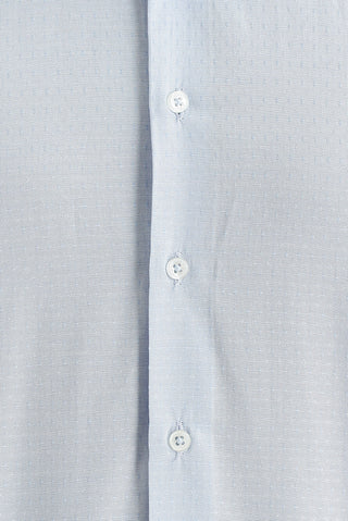  Mavi Uzun Kol Slim Fit Dar Kesim Desenli Gömlek