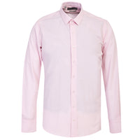 Medium Pink Long Sleeve Slim Fit Patterned Shirt