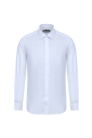  Beyaz Uzun Kol Slim Fit Dar Kesim Non Iron Klasik Gömlek