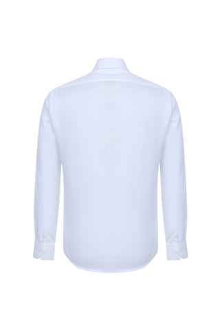  Beyaz Uzun Kol Slim Fit Dar Kesim Non Iron Klasik Gömlek