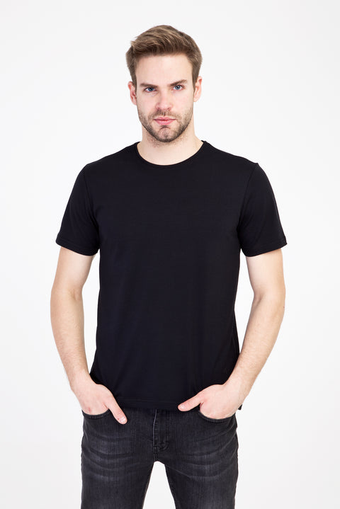 Black Crew Neck Slim Fit T-Shirt