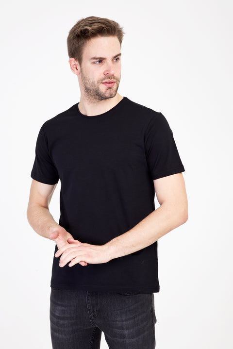 Black Crew Neck Slim Fit T-Shirt