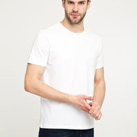 White Crew Neck Slim Fit T-Shirt