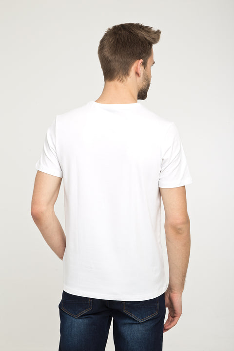 White Crew Neck Slim Fit T-Shirt