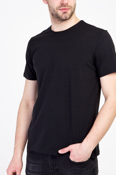 Dark Anthracite Crew Neck Slim Fit T-Shirt