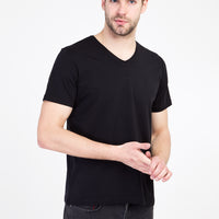 Black V-Neck Slim Fit T-Shirt